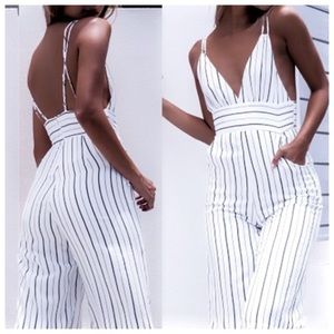 Striped jumpsuit